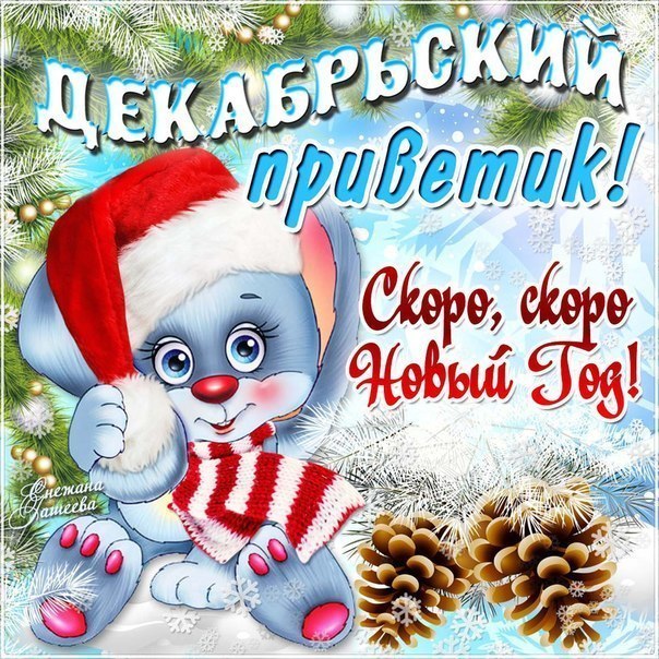 Открытка декабрьский привет
