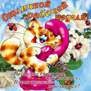 Позитивная открытка начало недели