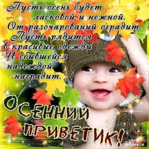 Открытка осенний приветик