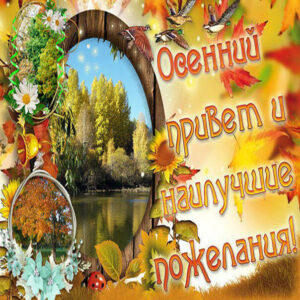 Открытка осень пожелание