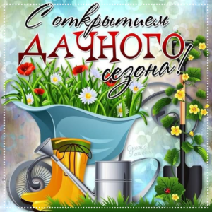 Дачный сезон открытка