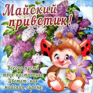 Майский приветик открытка с фразами
