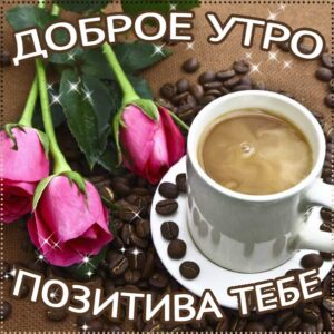 Доброе утро, позитивного утра, с добрым утром открытки, утро розы кофе, чудесного тебе утра