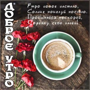 Доброе утро, с пожеланием хорошего утра, романтического утра, удачного утра, сказочно красивого утра, сладкого утра, восхитительного утра, бодрого тебе утра, солнечного утра, чудесных эмоций, замечательного утра, теплого утра