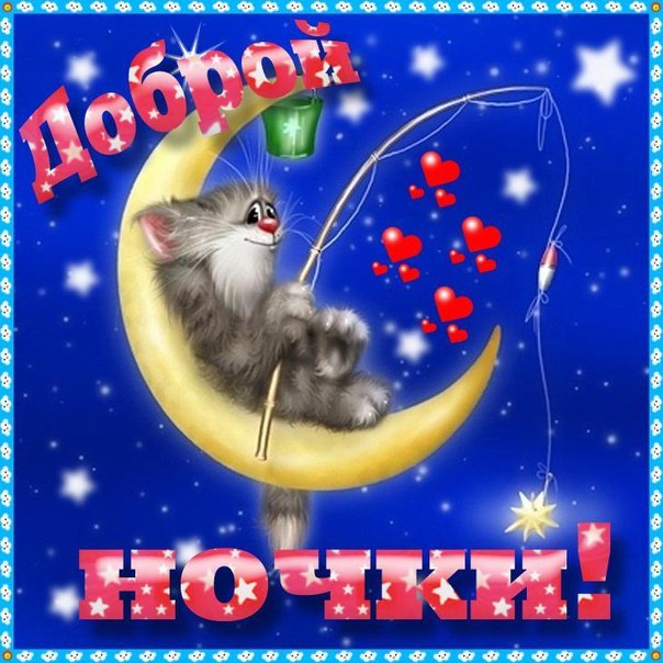 открытка ночь