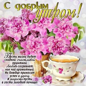 Открытка с добрым Утром женщине